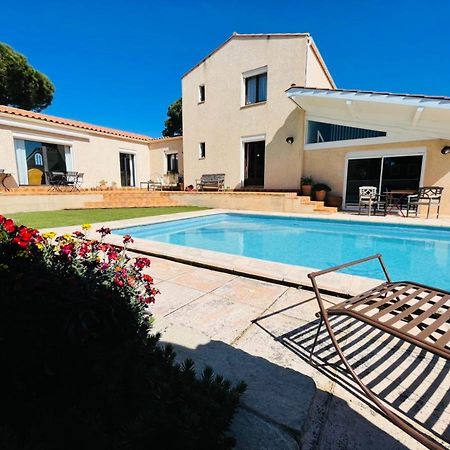 Annexe Des Pins - Studio Gite Avec Piscine & Climatisation Villeneuve-lès-Béziers Exterior foto